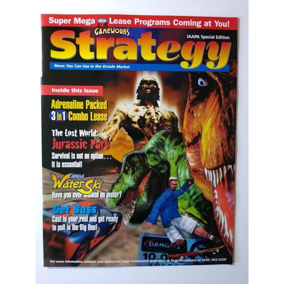 Sega Strategy Magazine Jurassic Park House Of The Dead Horror Retro Arcade Game - Picture 9 of 12